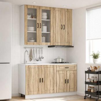 ARDEBO.de - K?cheneinheit PORTO 4 stk. Sonoma-Eiche Holzwerkstoff