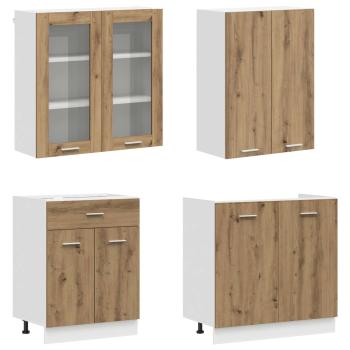 Kücheneinheit LYON 4 stk. Artisan-Eiche Holzwerkstoff