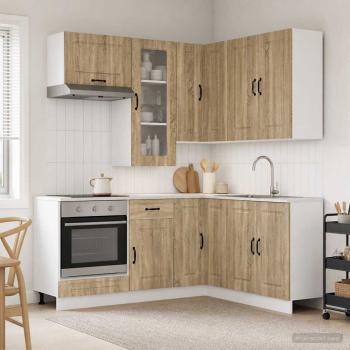 ARDEBO.de - Kücheneinheit KALMAR 8 stk. Sonoma-Eiche Holzwerkstoff