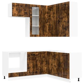 Kücheneinheit LUCCA 8 stk. Geräucherte Eiche Holzwerkstoff