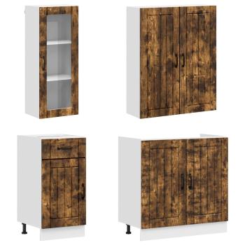 Kücheneinheit LUCCA 8 stk. Geräucherte Eiche Holzwerkstoff