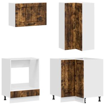 Kücheneinheit LUCCA 8 stk. Geräucherte Eiche Holzwerkstoff