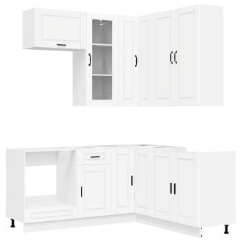 Kücheneinheit PORTO 8 stk. Weiß Holzwerkstoff