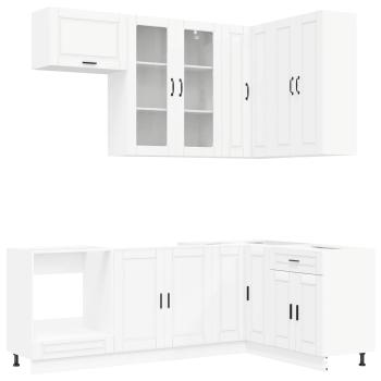 Kücheneinheit PORTO 8 stk. Weiß Holzwerkstoff