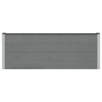 Hochbeet 2 stk. Schwarz 200 x 30 x 72 cm WPC und Aluminium