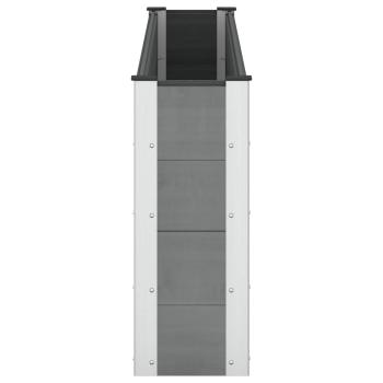 Hochbeet 2 stk. Schwarz 200 x 30 x 72 cm WPC und Aluminium