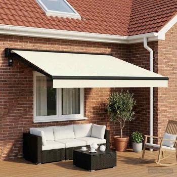 ARDEBO.de - Markisenersatzstoff Creme 450 x 300 cm Polyester