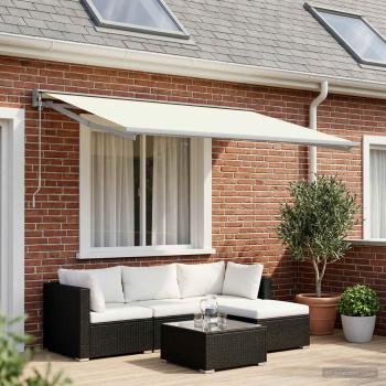 ARDEBO.de - Markisenersatzstoff Creme 450 x 350 cm Polyester