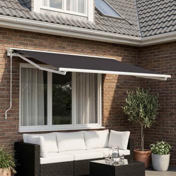 ARDEBO.de - Markisenersatzstoff Anthrazit 250 x 200 cm Polyester