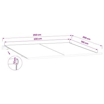 Markisenersatzstoff Anthrazit 250 x 200 cm Polyester