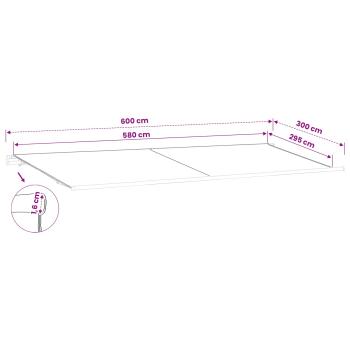 Markisenersatzstoff Braun 600 x 300 cm Polyester