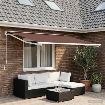 ARDEBO.de - Markisenersatzstoff Braun 600 x 350 cm Polyester