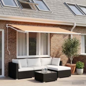 ARDEBO.de - Markisenersatzstoff Mehrfarbig 350 x 200 cm Polyester