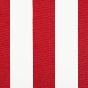 Markisenersatzstoff Rot und Weiß 450 x 350 cm Polyester