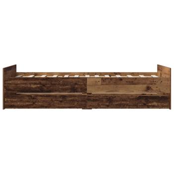 Bettrahmen Altholz 90 x 200 cm Holzwerkstoff