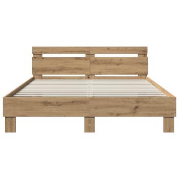 Bettrahmen Artisan-Eiche 140 x 190 cm Holzwerkstoff