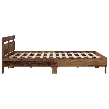Bettrahmen Altholz 135 x 190 cm Holzwerkstoff