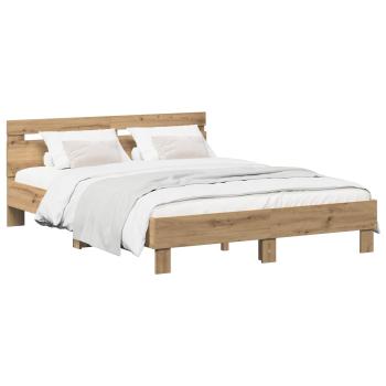 Bettrahmen Artisan-Eiche 120 x 190 cm Holzwerkstoff