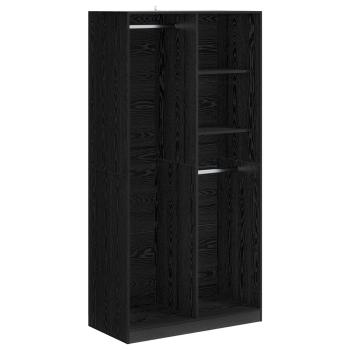 Kleiderschrank Schwarz Eichen-Optik 100 x 50 x 200 cm
