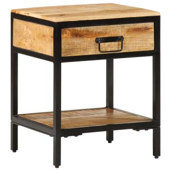 ARDEBO.de - Nachttisch Braun 40 x 35 x 50 cm Massives Mango Holz und Metall