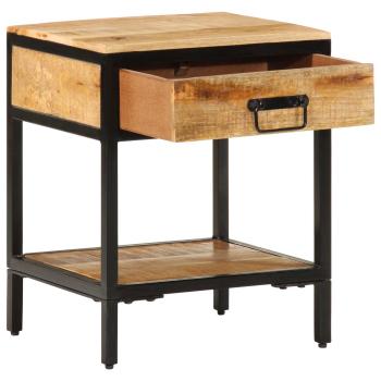 Nachttisch Braun 40 x 35 x 50 cm Massives Mango Holz und Metall