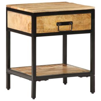Nachttisch Braun 40 x 35 x 50 cm Massives Mango Holz und Metall