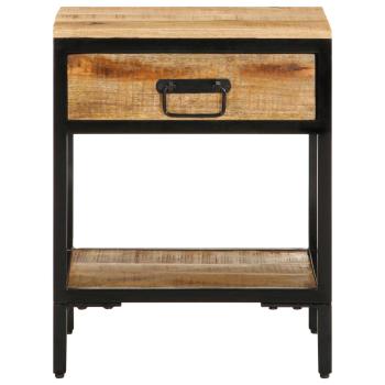 Nachttisch Braun 40 x 35 x 50 cm Massives Mango Holz und Metall