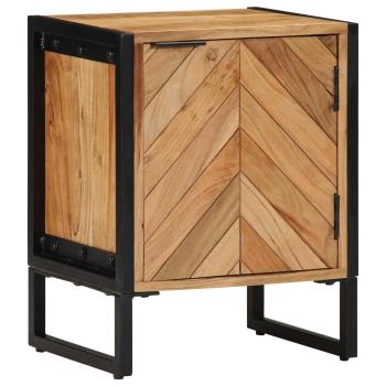 Nachttisch Braun 40 x 30 x 50 cm Massivholz Akazie und Metall
