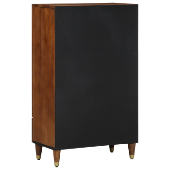 Highboard Honigbraun 60 x 33 x 100 cm Massivholz Mango