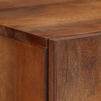 Highboard Honigbraun 60 x 33 x 100 cm Massivholz Mango