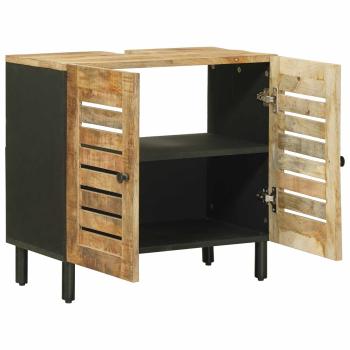Waschbeckenunterschrank Braun und Schwarz 62 x 33 x 58 cm