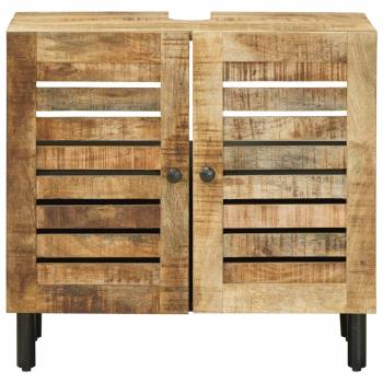 Waschbeckenunterschrank Braun und Schwarz 62 x 33 x 58 cm