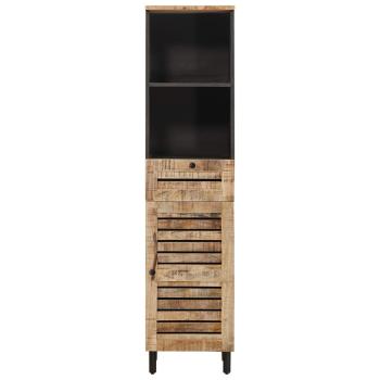 Badezimmerschrank mit Tür Braun und Schwarz 38 x 33,5 x 160 cm