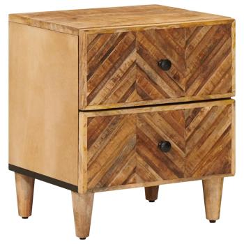 ARDEBO.de - Nachttisch Braun 40 x 33,5 x 46 cm Massivholz Mango