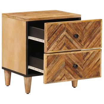 Nachttisch 2 Stk. Braun 40 x 33,5 x 46 cm Massivholz Mango
