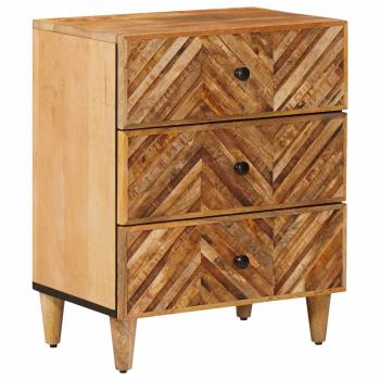 ARDEBO.de - Nachttisch Braun 50 x 33 x 60 cm Massivholz Mango