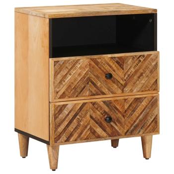 ARDEBO.de - Nachttisch Braun 50 x 33 x 60 cm Massivholz Mango