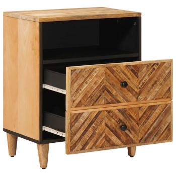 Nachttisch Braun 50 x 33 x 60 cm Massivholz Mango