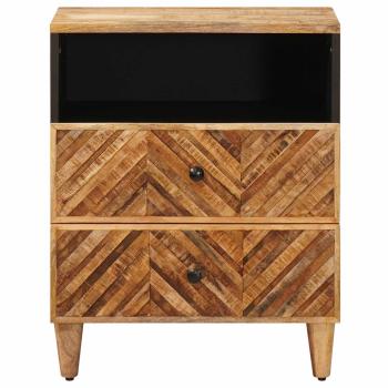 Nachttisch Braun 50 x 33 x 60 cm Massivholz Mango
