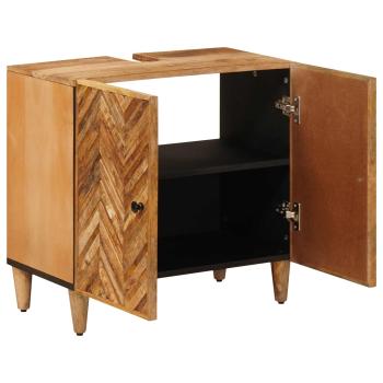 Waschbeckenunterschrank Braun 62 x 33 x 58 cm Massivholz Mango