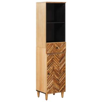 ARDEBO.de - Badezimmerschrank Braun 38 x 33,5 x 160 cm Massivholz Mango