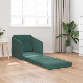 Schlafsofa Dunkelgrün 65 x 80 x 83 cm Samt