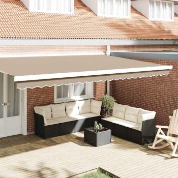 ARDEBO.de - Ersatzvolant für Markise für 5 m Beige Polyester