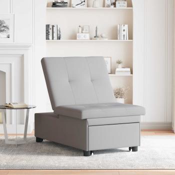 Schlafsofa Ausziehbar Grau 194 x 50 x 82 cm Stoff