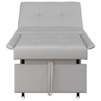 Schlafsofa Ausziehbar Grau 194 x 50 x 82 cm Stoff