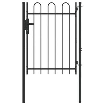 Zauntor BOXTEL 103 x 175 cm Pulverbeschichteter Stahl Grau