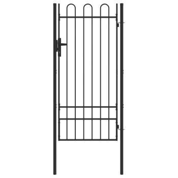 Zauntor BOXTEL 103 x 250 cm Pulverbeschichteter Stahl Grau