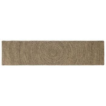 ARDEBO.de - Bereichsteppich Natürlich und Schwarz 60 x 200 cm Jute