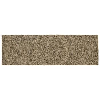 ARDEBO.de - Bereichsteppich Natürlich und Schwarz 80 x 300 cm Jute