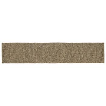 ARDEBO.de - Bereichsteppich Natur und Schwarz 80 x 400 cm Jute